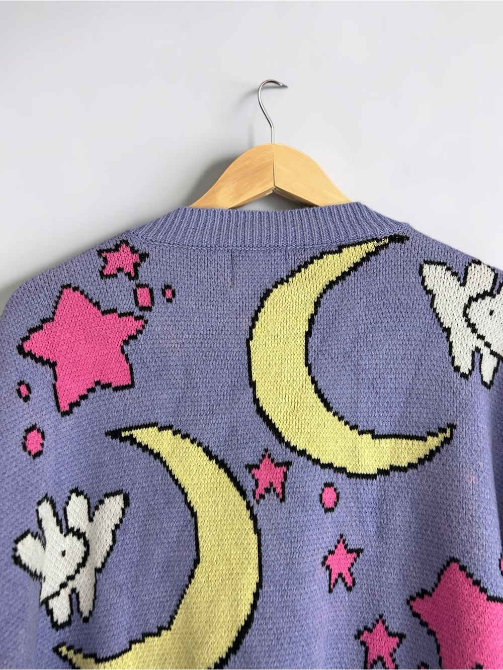 Steady Hands Sailor Moon Usagi Kawaii Fairycore Cardigan Purple S/M - Picture 10 of 10